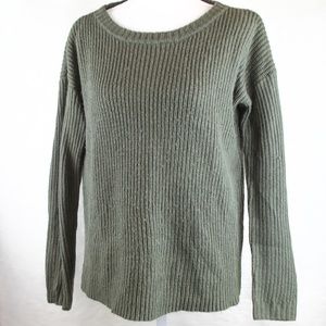 Olive Green Cotton On Knit Pullover Sweater